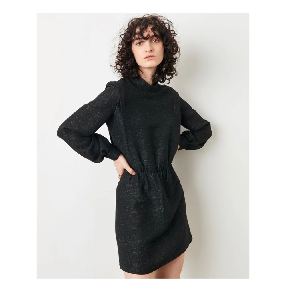 SESSUN Whiteshine Black Lurex Knit Dress